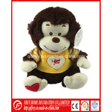Macaco bonito do brinquedo da peluche de Huggable para a promoção do bebê